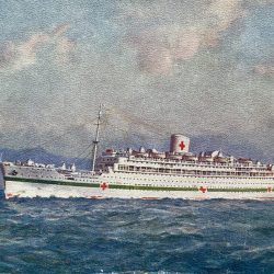 Postcard-Oranje ship